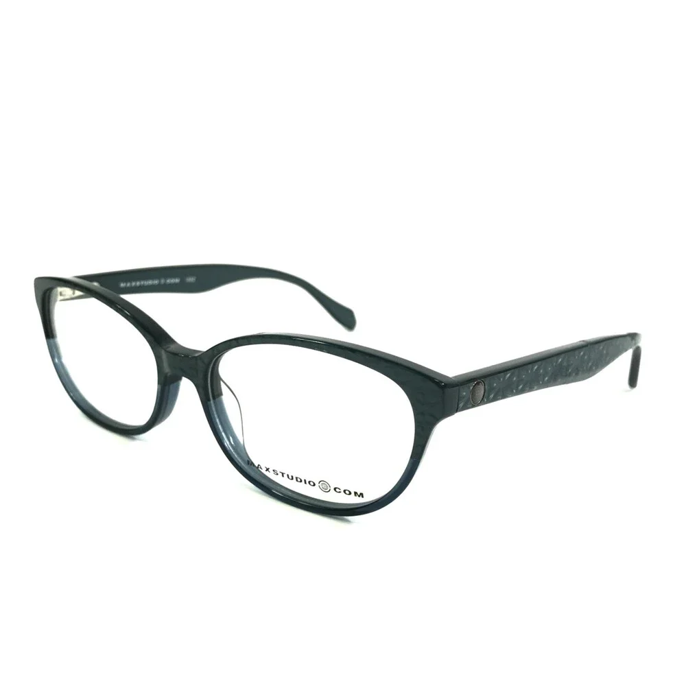 Max Studio Eyeglasses Frames ZYLOWARE 249 162Z Black Green Cat Eye 53-15-140